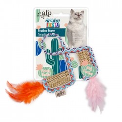 All For Paws Juguetes para gatos Whisker Fiesta - Tormenta de plumas 45x3x0,5cm