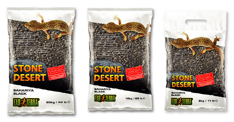 Três formatos de substrato de deserto de pedra negra Bahariya