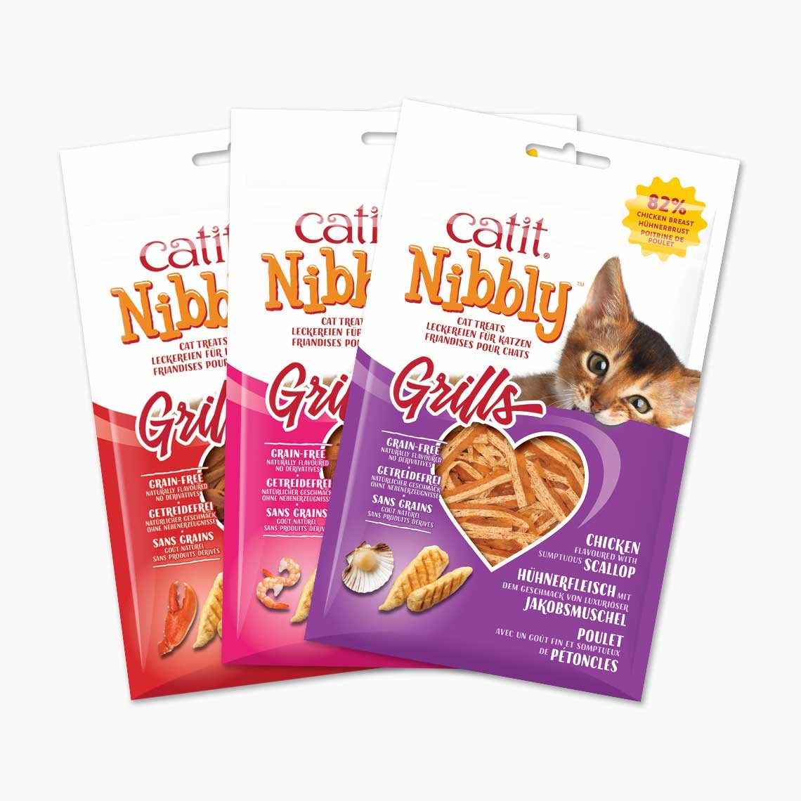 Lanche saboroso de Catib Nibbly Grills