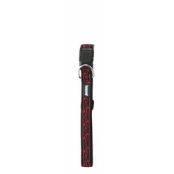 Correa y Collar Ajustable Nylon Tato Rojo/Negro AVENUE - Collar 25 mm