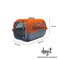 Transportin Dogit Voyageur - Peq.Naranja/Gris 